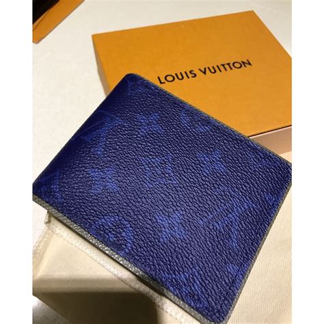 louis vuitton wallet blue and black|Louis Vuitton wallet men brown.